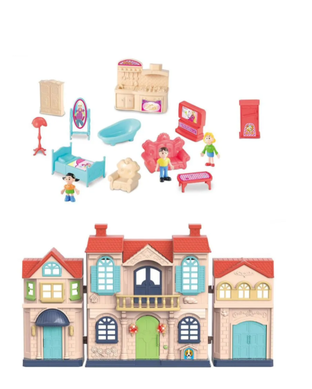 🏡 بيت لعب للأطفال مع إكسسوارات – House Playset